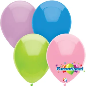 12" PASTEL ASSORTED FUNSATIONAL 15 CT