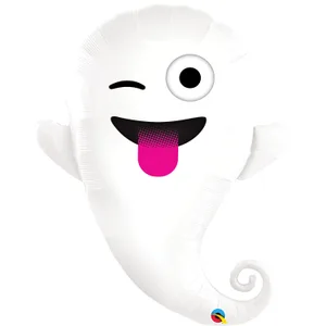 34" EMOTICON GHOST HELIUM SHAPE 