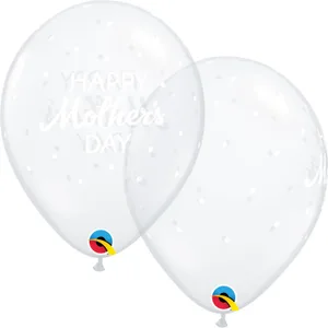 11" MOTHER'S DAY PETITE POLKA DOTS DIAMOND CLEAR 