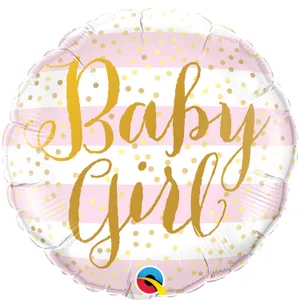 18" BABY GIRL PINK STRIPES