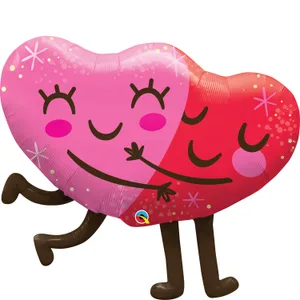 36" HUGGING HEARTS FLAT