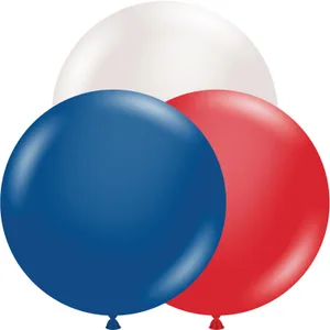 17" CRYSTAL RED, WHITE & SAPPHIRE BLUE PATRIOTIC ASST