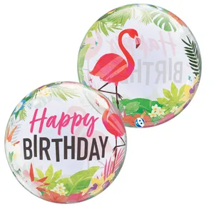 22" Tropical Birthday Party Bubble Balloon