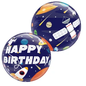 22" Birthday Outer Space Bubble Balloon