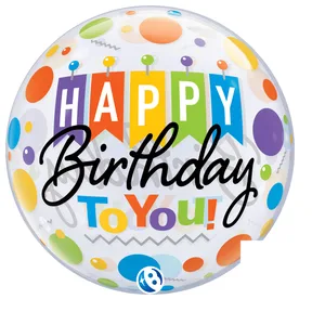 22" Birthday Banner Bubble Balloon