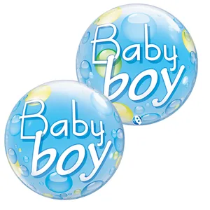 22" Baby Boy Blue Bubble Balloon