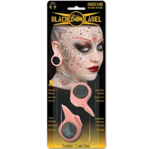 PIERCING GAUGE EARS BLACK LABEL LATEX EARS