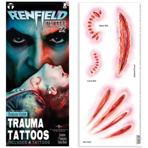 RENFIELD DRACULA VICTIM WOUNDS TRAUMA TATTOO FX