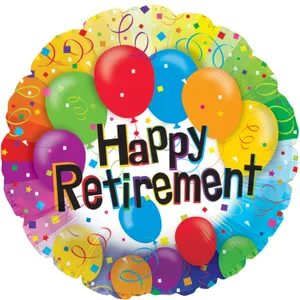 17" HAPPY RETIREMENT BALLOONS