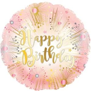 17" HAPPY BIRTHDAY ROSE GOLD