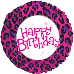 17" HAPPY BIRTHDAY ANIMAL PRINT