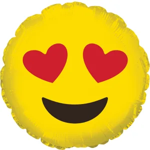 17" HEART EYES EMOTICON