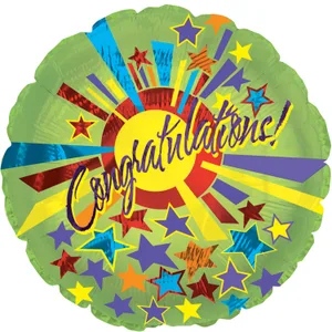17" CONGRATS STAR BURST