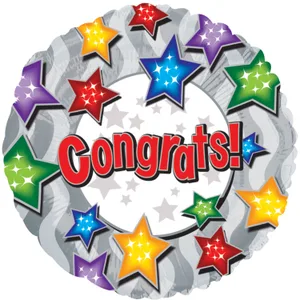 17" CONGRATS STARS