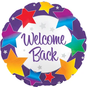 17" WELCOME BACK RAINBOW STARS