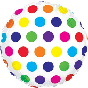 17" RAINBOW MULTI-COLORED DOTS