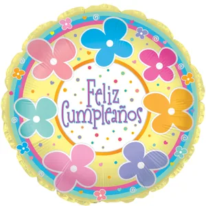 17" FELIZ CUMPLEANOS FLOWERS