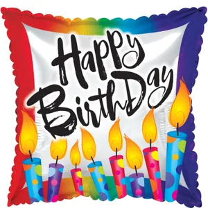 17" HAPPY BIRTHDAY POLKA DOT CANDLE