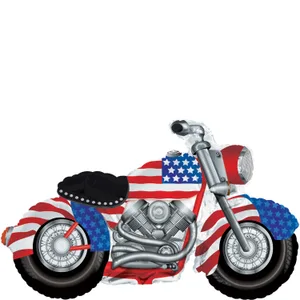 45" PATROTIC MOTORCYCLE SHAPE
