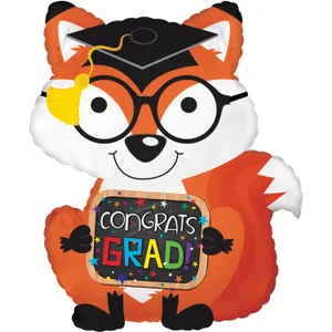22" GRAD FOX W/GLASSES