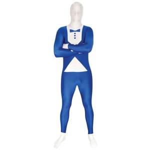 BLUE TUX ADULT MORPHSUIT XX-LARGE