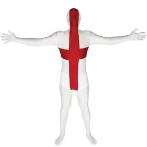 ENGLAND FLAG ADULT MORPHSUIT XX-LARGE