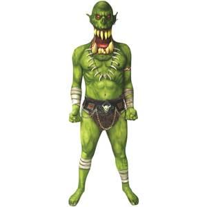 GREEN ORC JAW DROPPER KIDS MORPHSUIT MEDIUM