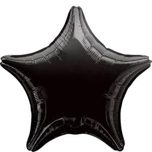 19" OPAQUE BLACK STAR SHAPE