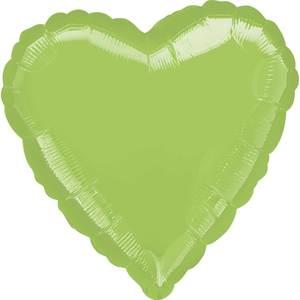 18" METALLIC LIME GREEN HX HEART