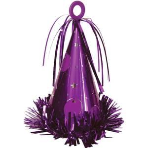 PURPLE PARTY HAT WEIGHT 6 OZ.