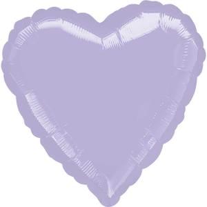 18" METALLIC LILAC HEART HX