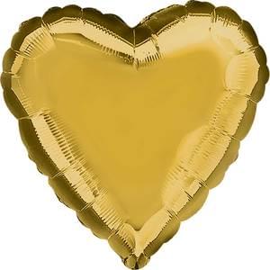 18" METALLIC GOLD HEART