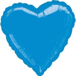 18" METALLIC BLUE HEART HX