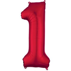 34" NUMBER 1 RED