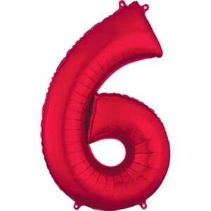 34" NUMBER 6 RED