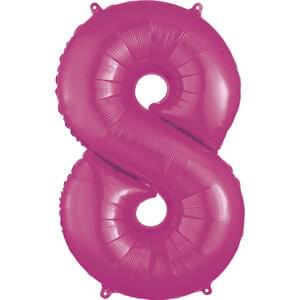 34" NUMBER 8 PINK