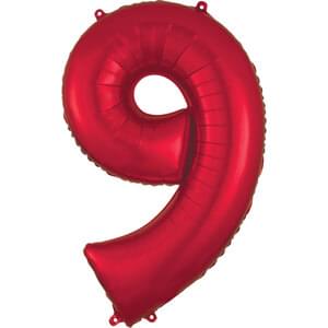 34" NUMBER 9 RED