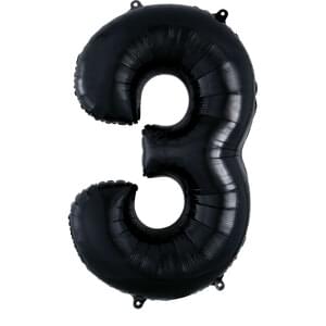 34" NUMBER 3 BLACK