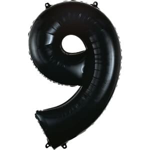34" NUMBER 9 BLACK