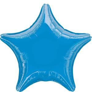 19" METALLIC BLUE STAR SHAPE