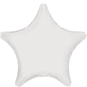 19" OPAQUE WHITE STAR SHAPE