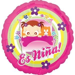 18" ES NINA BABY GIRL IN BED HX