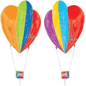 GIFT BOX HOT AIR HEART MULTI-BALLOON