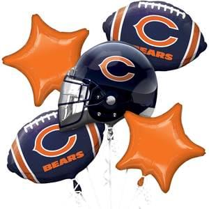 CHICAGO BEARS BOUQUET OF BALLOONS