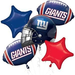 NEW YORK GIANTS BOUQUET OF BALLOONS