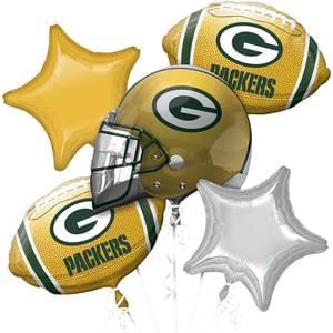 GREEN BAY PACKERS BOUQUET OF BALLOONS