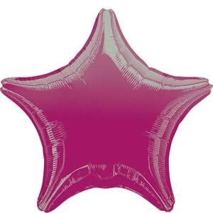 19" METALLIC FUCHSIA STAR SHAPE