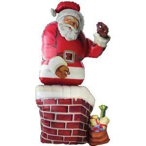 SANTA AND CHIMNEY MULTI-BALLOON