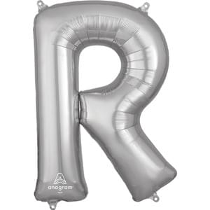 34" LETTER R SILVER