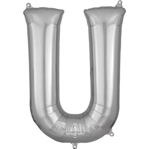 34" LETTER U SILVER